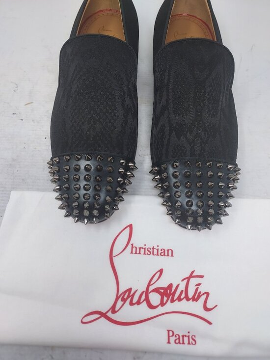 Christian Louboutin MENS Black Spooky Spike Stud Loafer main image 10
